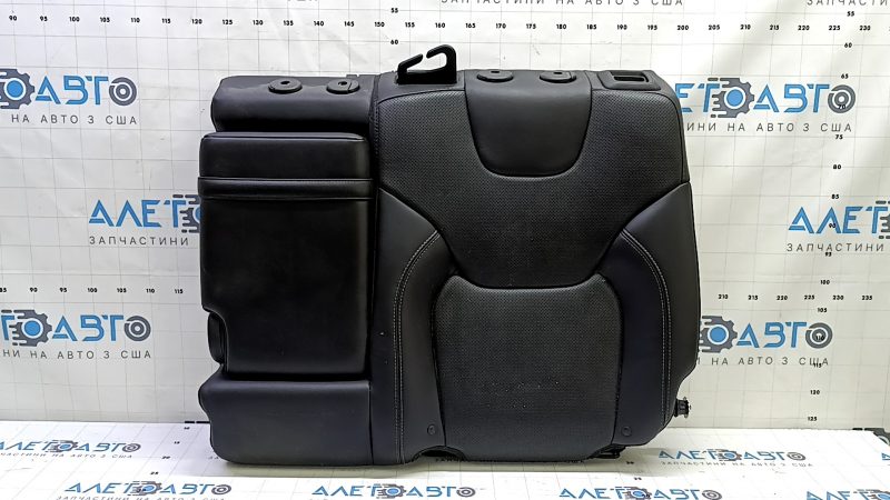 Left rear seat back for Jeep Cherokee KL 19-23, black leather, perforated, with armrest