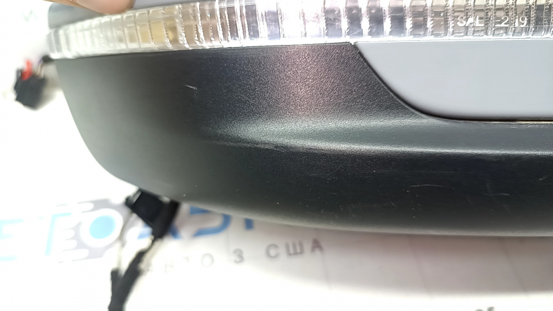 Right side mirror assembly for Volkswagen ID.4 21-22, 12+2 pins, turn signal, backlight, heated, BSM, gray LA7C, scratches