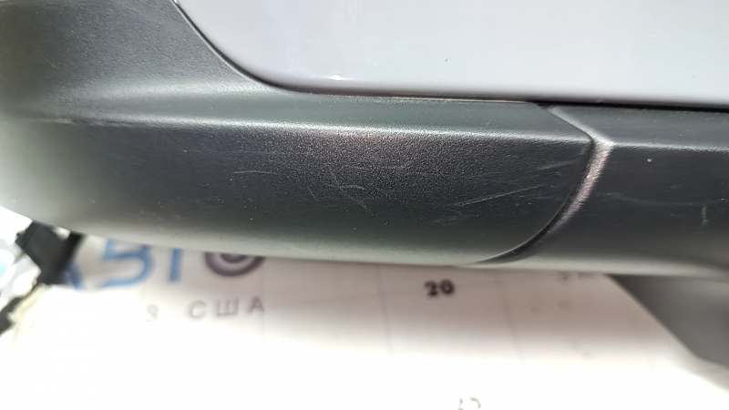 Right side mirror assembly for Volkswagen ID.4 21-22, 12+2 pins, turn signal, backlight, heated, BSM, gray LA7C, scratches
