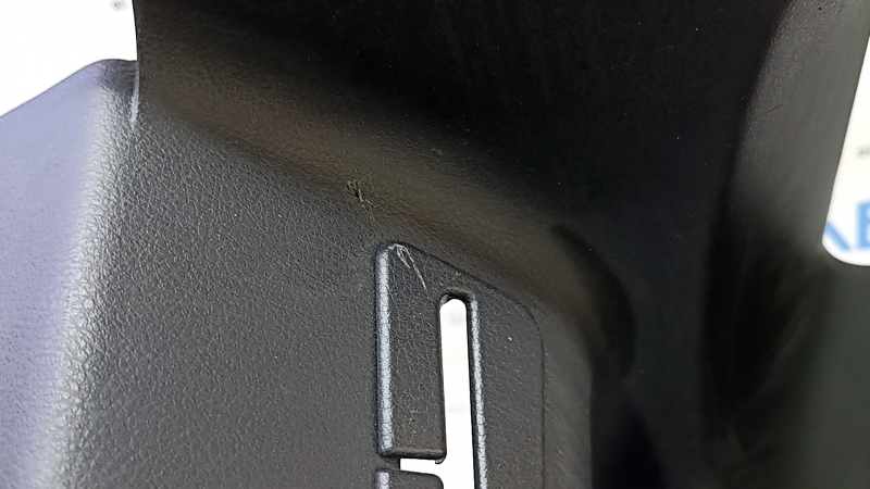 Right upper arch trim for a 2022 Nissan Rogue Sport, black, scratches
