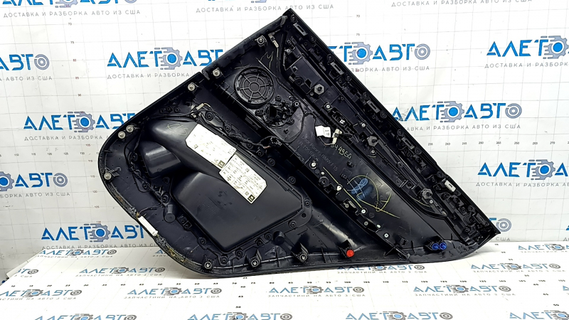 Door trim card rear left BMW X5 F15 14-18 leather black Dakota without curtain, Harman Kardon, insert and armrest black leather, molding under the tree, with illumination and handle, scratches, dents,