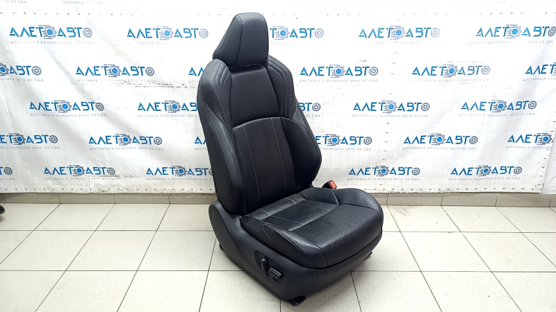 Toyota Venza 21-24 passenger seat, electric, with airbag, black leather, heated, ventilated, perforated, XLE, needs cleaning, scratches