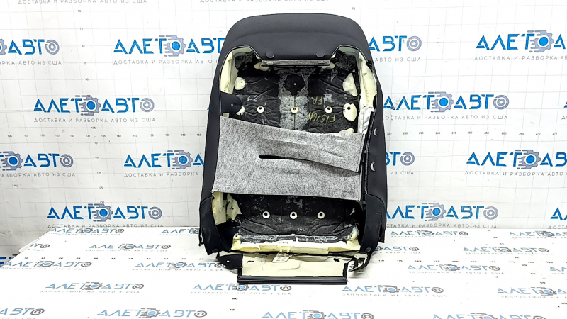 BMW X5 F15 14-18 passenger seat back upholstery, black Dakota leather, heated, scratches, cracked
