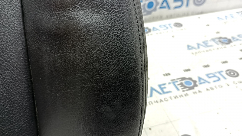 BMW X5 F15 14-18 passenger seat back upholstery, black Dakota leather, heated, scratches, cracked