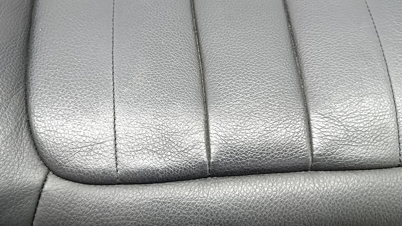 BMW X5 F15 14-18 passenger seat back upholstery, black Dakota leather, heated, scratches, cracked