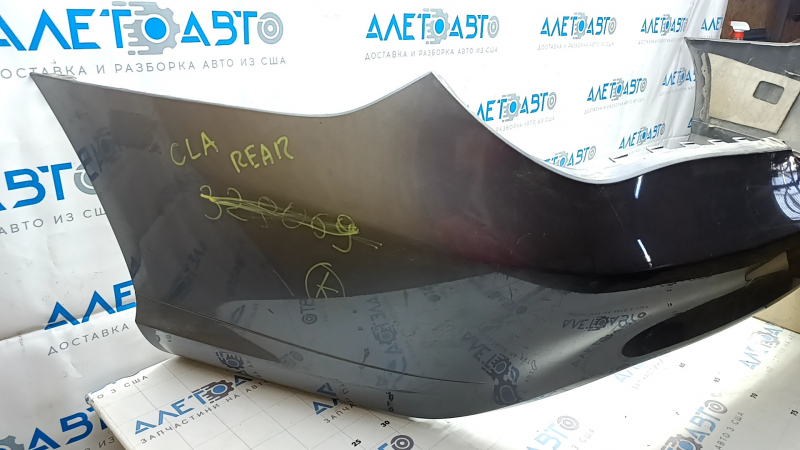 Bare rear bumper Mercedes CLA 14-19 USA, graphite 787, without parking sensors, scratches