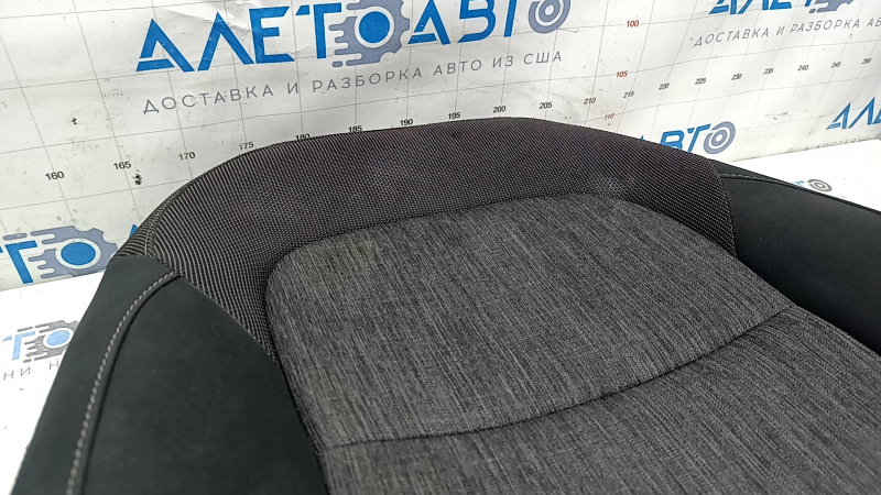 Upper driver's seat trim for Ford Bronco Sport 2021-25, heated, black and dark gray leather combination, ready to clean