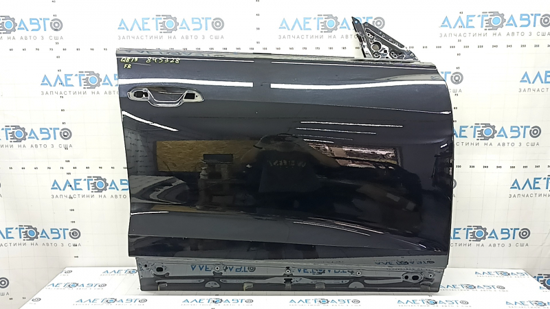 Bare front right door for Audi Q8 19-25 aluminum, with door stop, black LC9X
