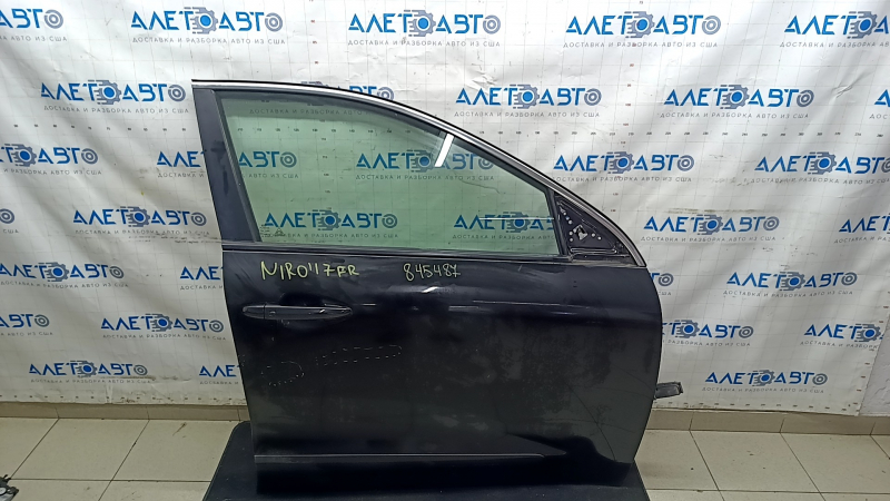 Kia Niro 17-22 keyless front right door assembly, black AVR, paint 0.25-0.3, scratches, chip