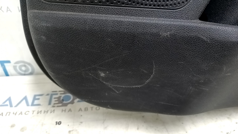 Door trim panel rear right Kia Niro 17-22 HEV, PHEV black, gray insert, rubber armrest, not heated, with handle, scratches