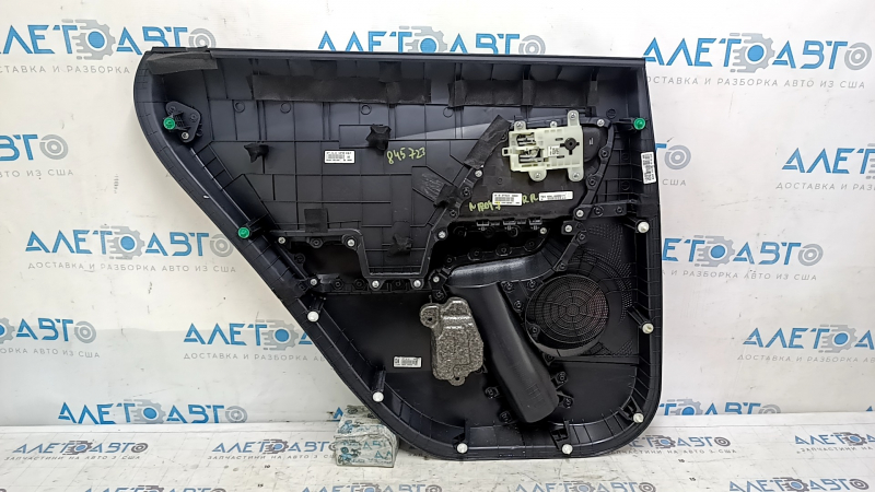 Door trim panel rear right Kia Niro 17-22 HEV, PHEV black, gray insert, rubber armrest, not heated, with handle, scratches