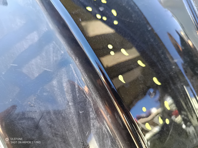 Kia Niro 17-22 HEV, PHEV, rear right quarter wing, on the body, black ABP, dented, bumps
