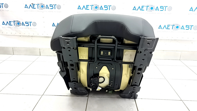 Rear seats, 2nd row, right, Audi Q8 19-23, black leather, gray stitching, heated, dents