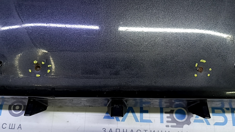Toyota Prius V 15-17 front bumper lower grille under fog lights, scratches, scuffs, broken fasteners, non-factory holes, dents