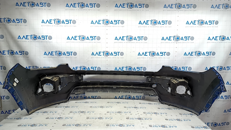 Jeep Compass 22-25 front bumper, bare upper part, without parking sensors, halogen fog lights, blue PBJ, scratches