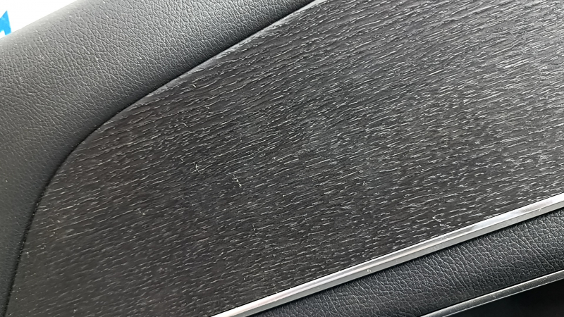 Door trim, rear left card, Mercedes W167 GLE 350 450 20-24, black leather, with non-working backlight, black leather armrest, gray wood insert, Burmester, without curtain, with handle, contact with