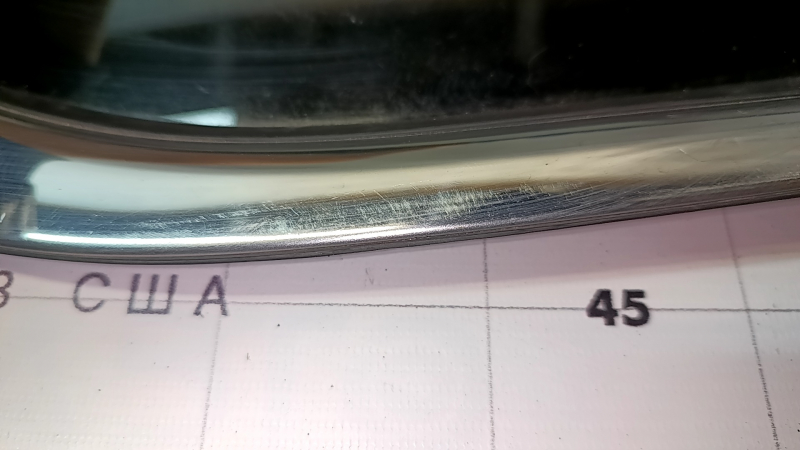 Rear right window, blind glass, Ford Fusion mk5 13-20, single chrome, scratches on chrome