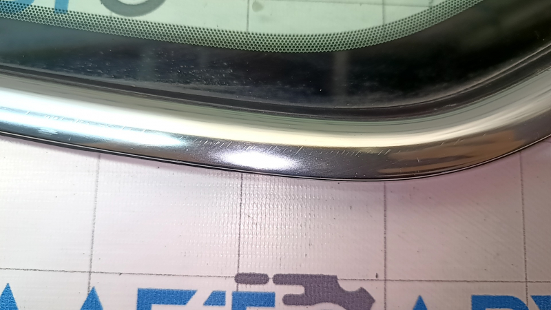 Rear right window, blind glass, Ford C-max MK2 13-18, single chrome, scratches on chrome, scratch on glass