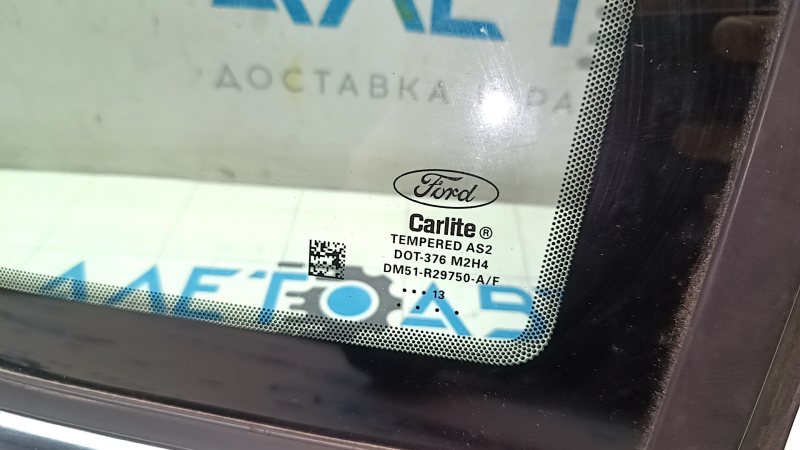 Rear right window, blind glass, Ford C-max MK2 13-18, single chrome, scratches on chrome, scratch on glass