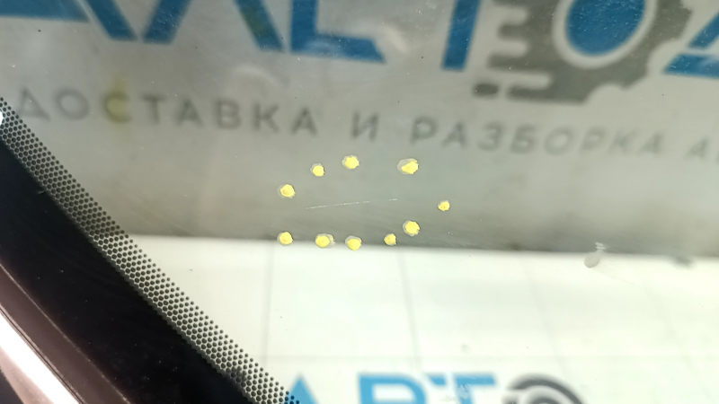 Rear right window, blind glass, Ford C-max MK2 13-18, single chrome, scratches on chrome, scratch on glass