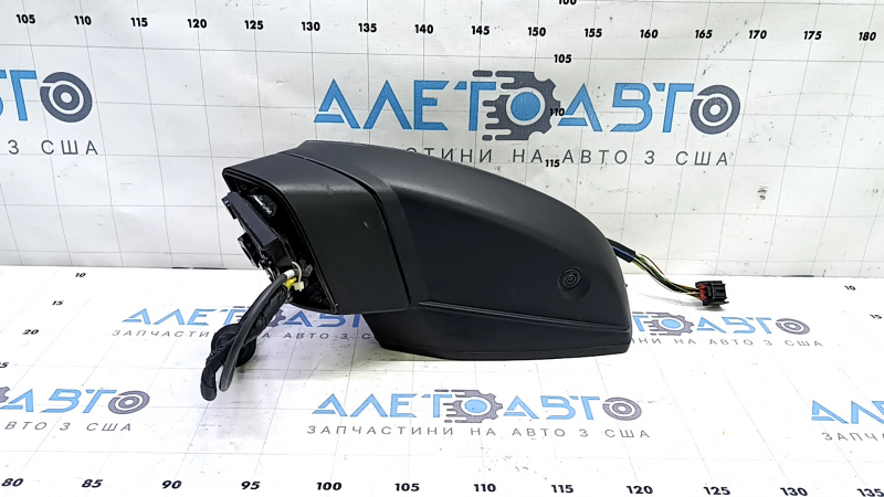 Left side mirror assembly for Audi Q7 16-19, 15+4 pins, heated, auto-folding, turn signal, auto-dimming, camera, BSM, black