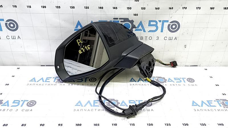 Left side mirror assembly for Audi Q7 16-19, 15+4 pins, heated, auto-folding, turn signal, auto-dimming, camera, BSM, black