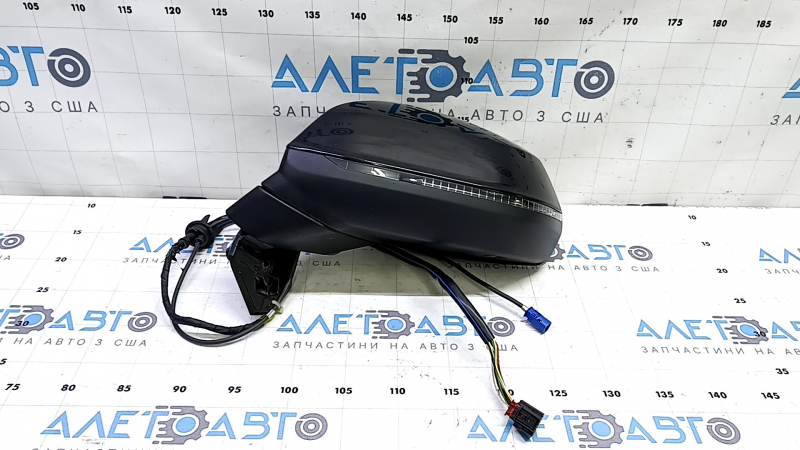 Left side mirror assembly for Audi Q7 16-19, 15+4 pins, heated, auto-folding, turn signal, auto-dimming, camera, BSM, black