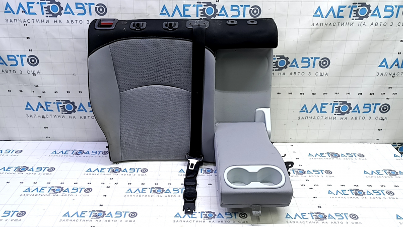 Rear seat, 2nd row, upper right, Toyota Prius 50 19-20, black and gray cloth, with belt, with armrest, for cleaning