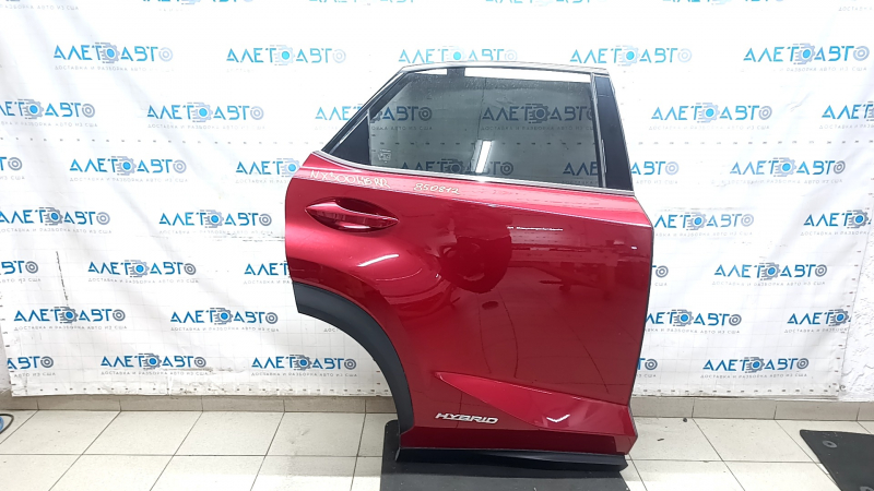 Rear right door assembly Lexus NX200t NX300 NX300h 15-21 red 3R1, scratches on the trim