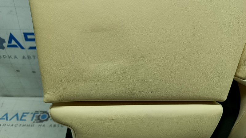 Rear row of seats, 2nd row, upper part, right, Lexus NX200t NX300h 15-17, beige with black inserts, with armrest, without belts, needs cleaning, dented
