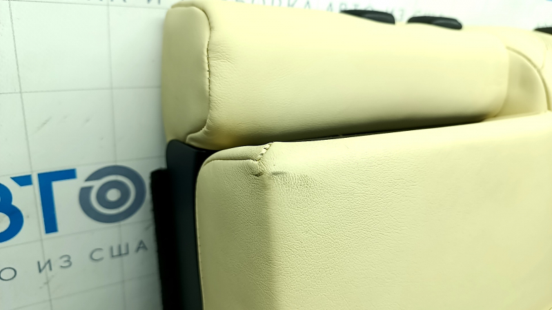 Rear row of seats, 2nd row, upper part, right, Lexus NX200t NX300h 15-17, beige with black inserts, with armrest, without belts, needs cleaning, dented