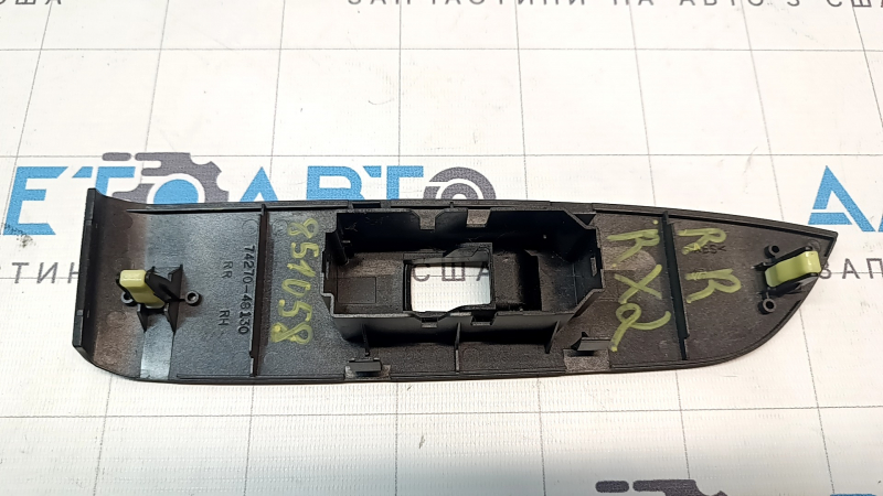 Rear right window lift control trim for Lexus RX300 RX330 RX350 RX400h 04-08, gray, scratches