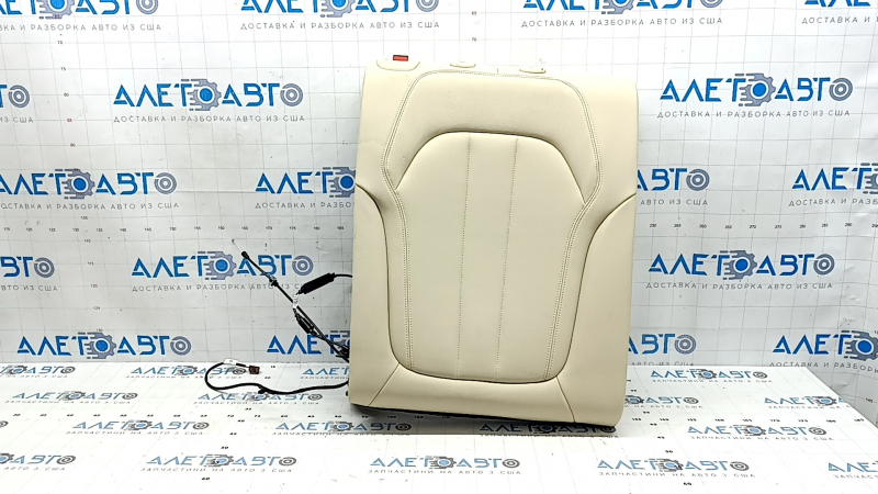Rear seat backrest, 2nd row, right, BMW X5 G05 19-22, Canberra-Beige leather, heated, wrinkled, needs cleaning