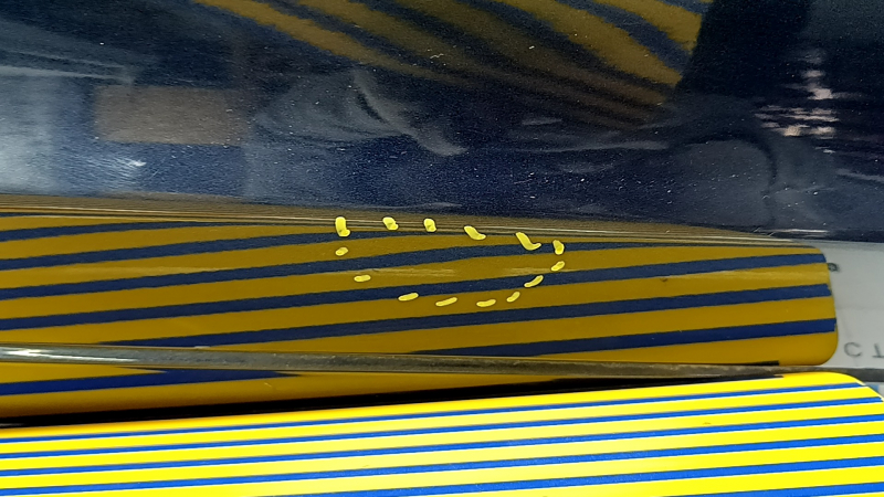 Lincoln MKZ 13-20 keyless rear right door assembly, blue N1, dents, scratches on the trim