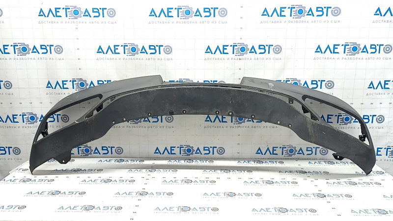 Rear bumper bare Lincoln MKZ 17-20 lower part, structure, scratches, broken fasteners, dented, crack in fastener