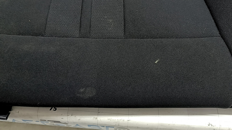 Ford Mustang mk6 15-23 coupe rear seat cushion, black fabric, wrinkled, needs cleaning