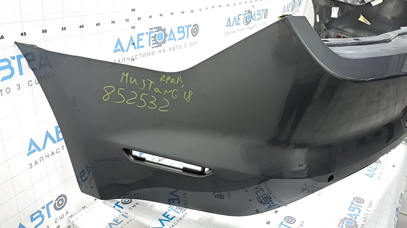 Bare rear bumper for Ford Mustang mk6 18-23 with parking sensors, graphite