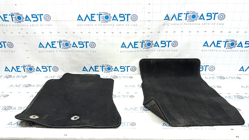 Set of 2 floor mats for Ford Mustang mk6 15-23, black cloth, for cleaning