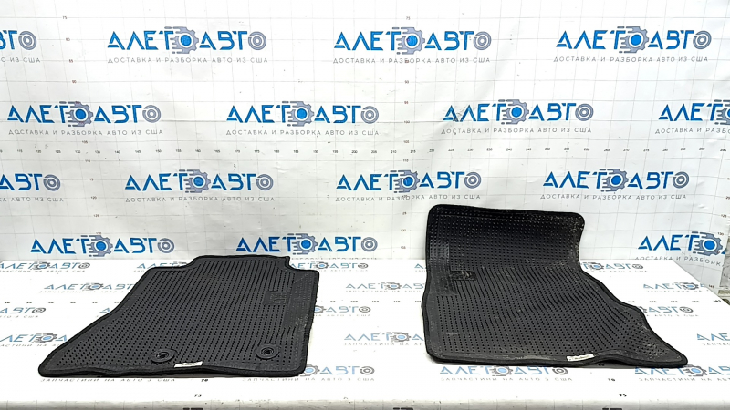 Set of 2 floor mats for Ford Mustang mk6 15-23, black cloth, for cleaning