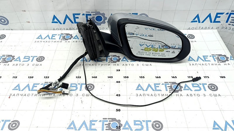 Right side mirror assembly for Mercedes GLC 16-22 8+8+2, turn signal, heated, backlight, BSM, white, worn