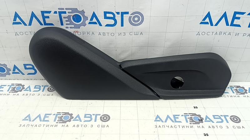 Right side passenger seat trim for Mercedes GLC 16-22, black, 2-piece