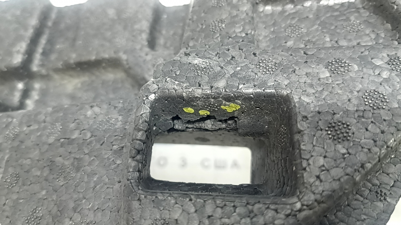The front bumper absorber of the Volvo XC90 16-23 is broken and dented.