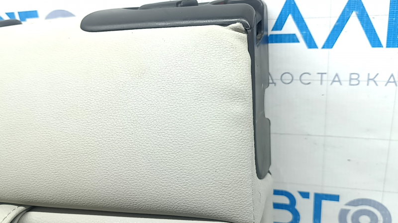 Rear seat backrest, 2nd row, center, VW Tiguan 18-21, gray leather, perforated, with armrest, wrinkled, dry-cleanable