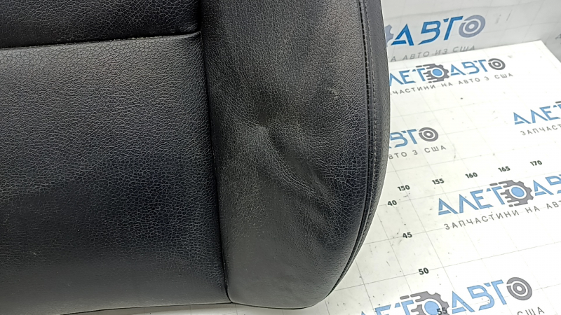 Volvo XC90 16-25 driver's seat back upholstery, black leather, heated, dry-cleanable, creased