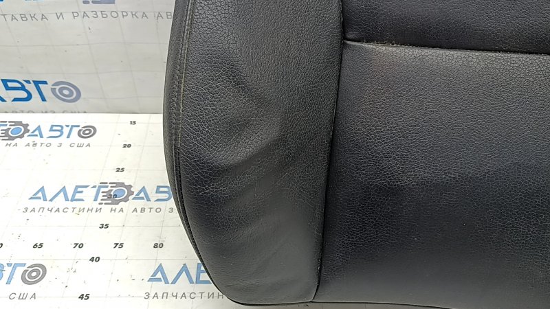 Volvo XC90 16-25 driver's seat back upholstery, black leather, heated, dry-cleanable, creased