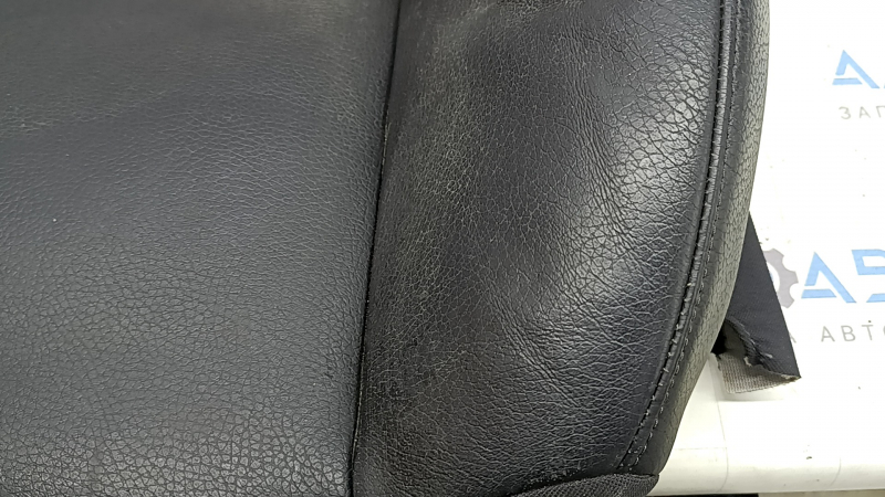 Volvo XC90 16-25 driver's seat back upholstery, black leather, heated, dry-cleanable, creased