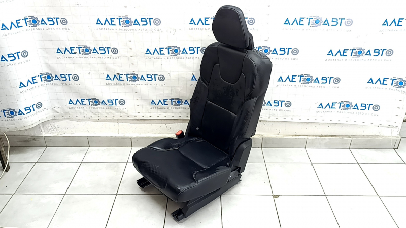 Left rear seat Volvo XC90 16-22 black leather for 3 rows, needs cleaning, dented