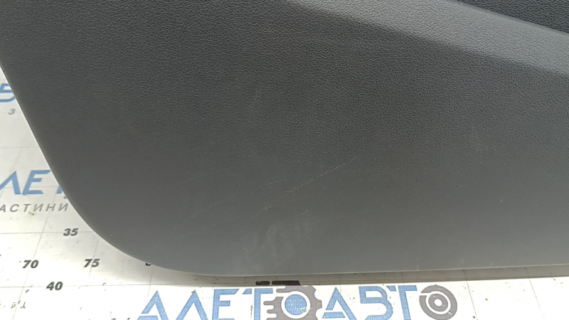 Door trim, front left card, Audi Q5 8R 09-17, dark gray, with wood insert, with overlays, with handle, in need of cleaning, worn, scratches