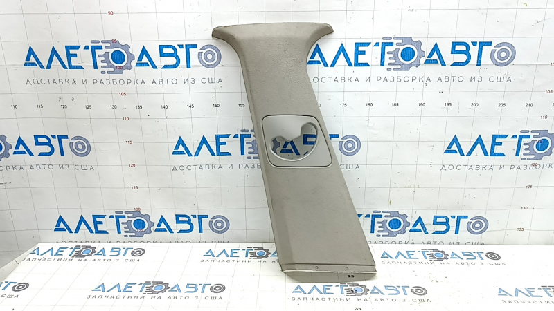Center pillar trim, upper belt, left, BMW X5 E70 07-13, gray, needs cleaning, taped, worn