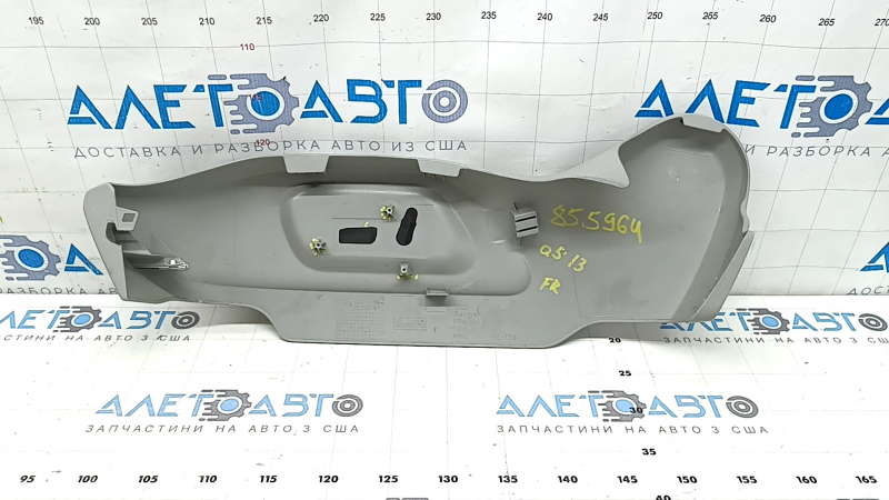 Audi Q5 8R 09-17 passenger seat control trim, gray, scratches, cracks in the fasteners